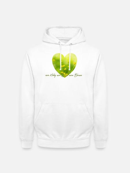 Herzblume Gartenliebe Hahnenfuss Garten Gärtner - Unisex Hoodie - Weiß
