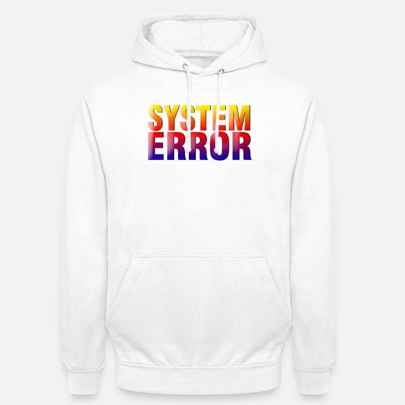 Gradient d’erreur système - Sweat-shirt à capuche unisexe - blanc