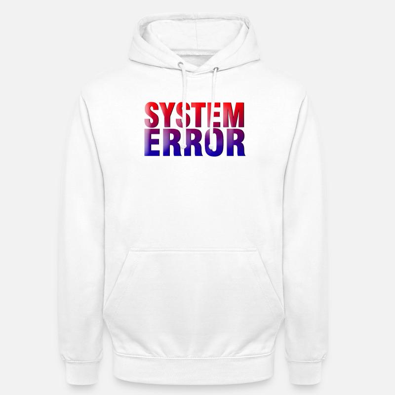 Erreur système Gradient Typo - Sweat-shirt à capuche unisexe - blanc