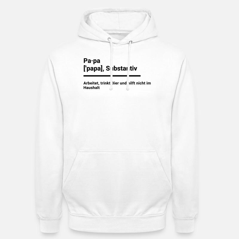 Papa Geschenk Elternzeit witzig duden - Unisex Hoodie - Weiß