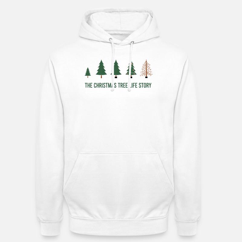 Christmas Tree Evolution – Funny Xmas Design - Unisex Hoodie - white