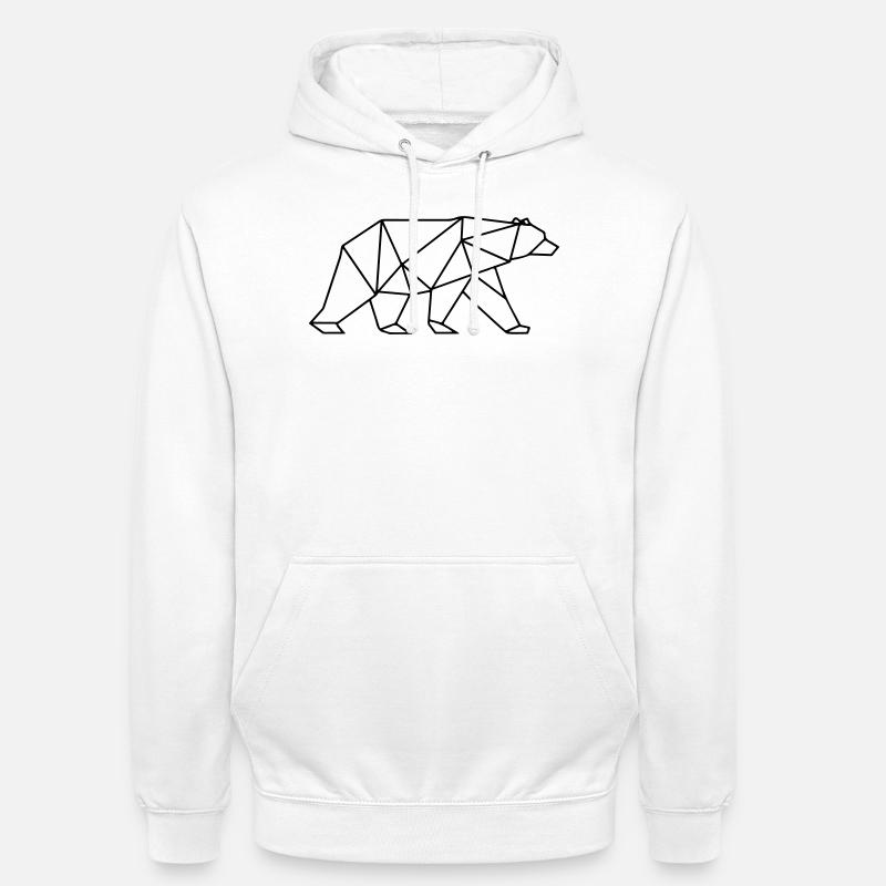 Polygone d’ours - Sweat-shirt à capuche unisexe - blanc