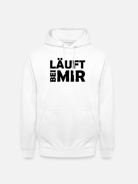 Runs with me - Cool saying - Running - Unisex Hoodie - white