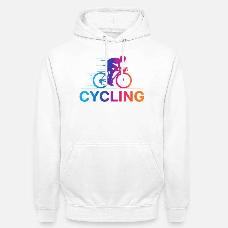 Gradient vibrant du cyclisme - Sweat-shirt à capuche unisexe - blanc