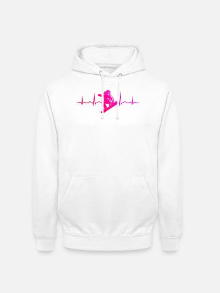 Klare Snowboard Botschaft - Unisex Hoodie - Weiß