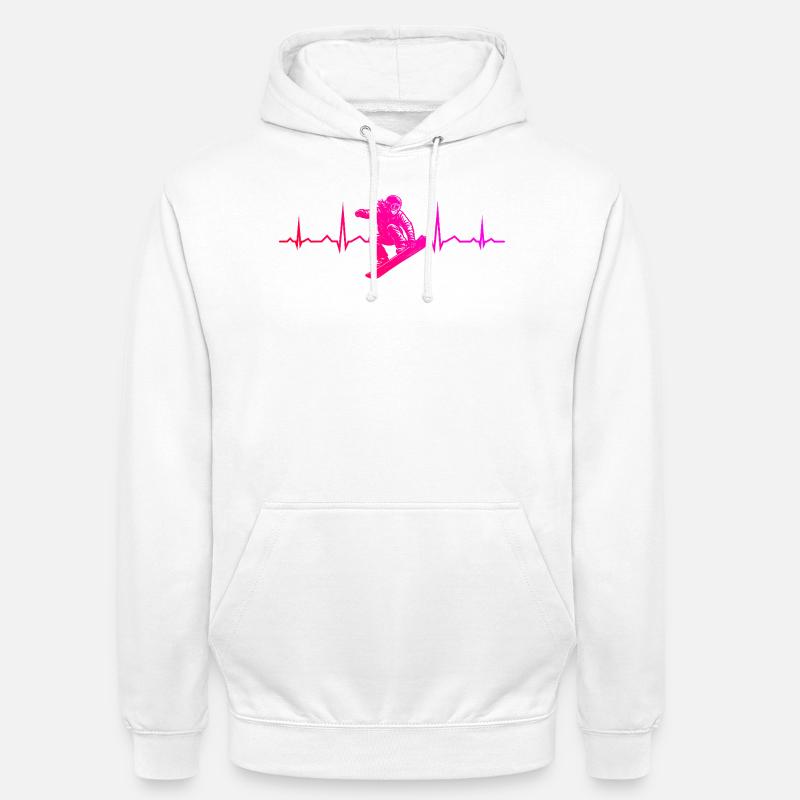 Clear snowboard message - Unisex Hoodie - white