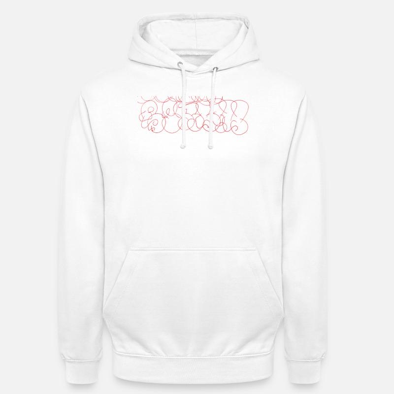 Abstrakte Scribble-Art Berlin Souvenir - Unisex Hoodie - Weiß