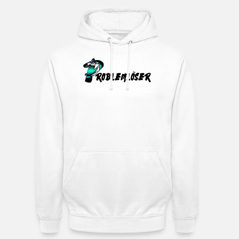 Problem solver text - Unisex Hoodie - white