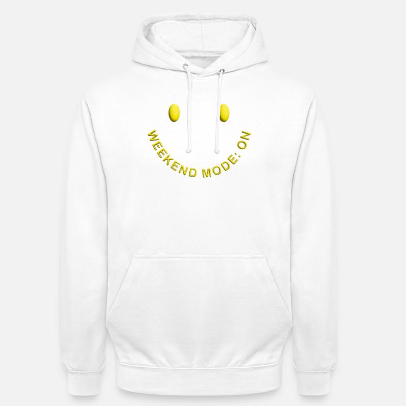Weekend Mode ON Gute Laune Smile - Unisex Hoodie - Weiß