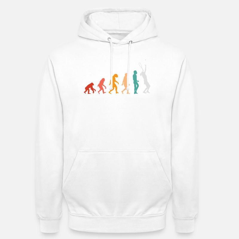 Évolution du tennis - Sweat-shirt à capuche unisexe - blanc