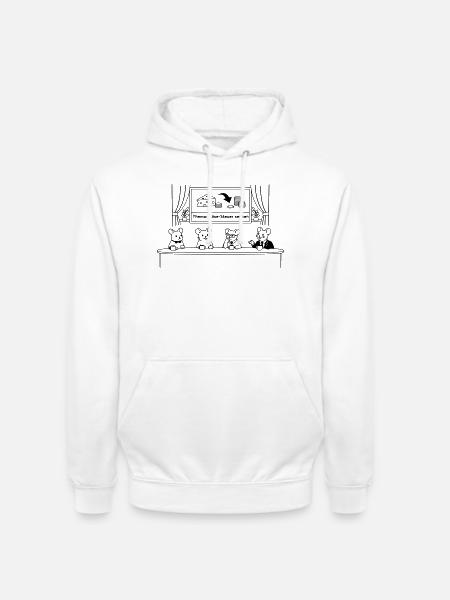 Mouse Mice Cheese Tax Lower - Unisex Hoodie - white