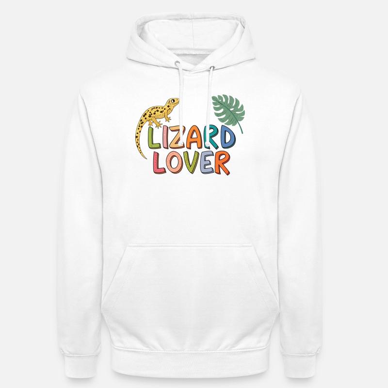 Lizard Lover Couleurs - Sweat-shirt à capuche unisexe - blanc
