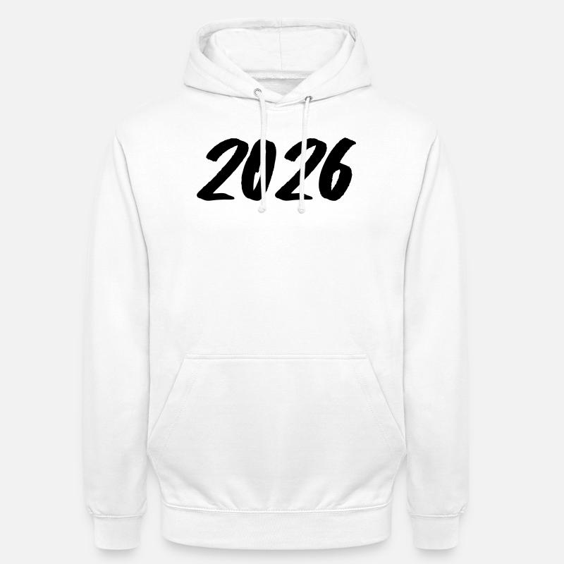 Coup de pinceau année 2026 - Sweat-shirt à capuche unisexe - blanc