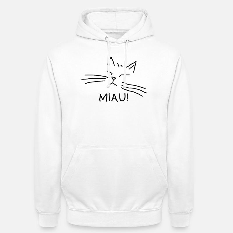 Propriétaire de chat Miaulement de chat - Sweat-shirt à capuche unisexe - blanc