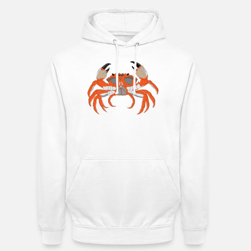 Crab Print - Unisex Hoodie - white