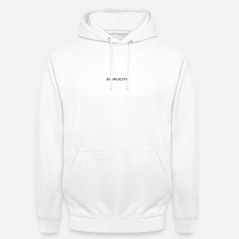 Minimal Simplicity Typeface - Unisex Hoodie - white