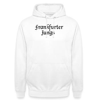 Frankfurter Jungs Frankfurt Design Shirts - Unisex Hoodie - Weiß - Vorne - AI Model Male 185 dark (185cm) & AI Model Female 172 dark (172cm)