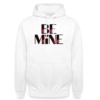 Be Mine Rote Akzente - Unisex Hoodie - Weiß - Vorne - AI Model Male 185 dark (185cm) & AI Model Female 172 dark (172cm)