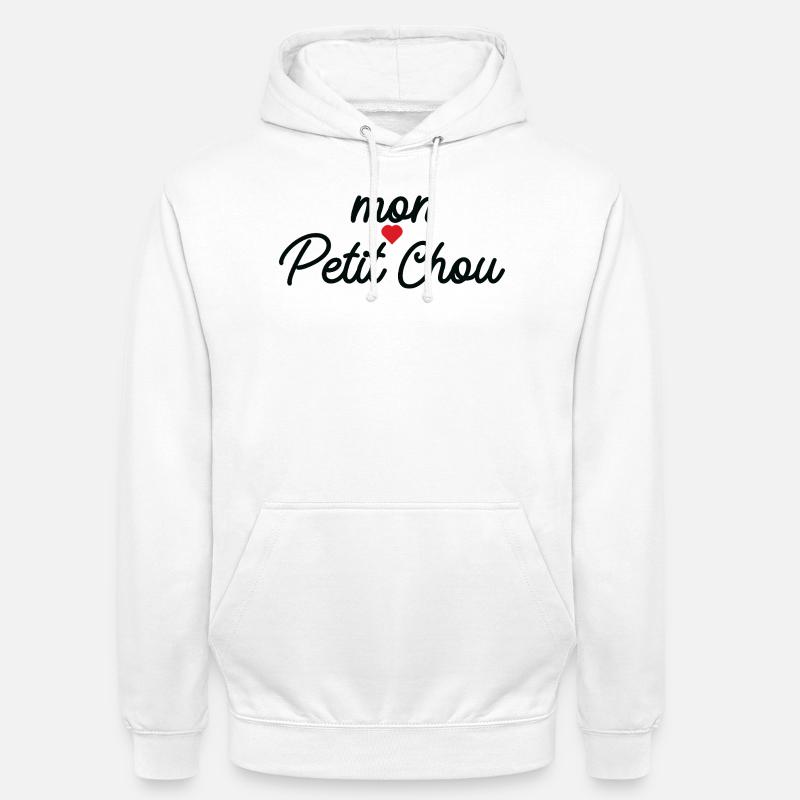 Mon Petit Chou Script Coeur - Sweat-shirt à capuche unisexe - blanc
