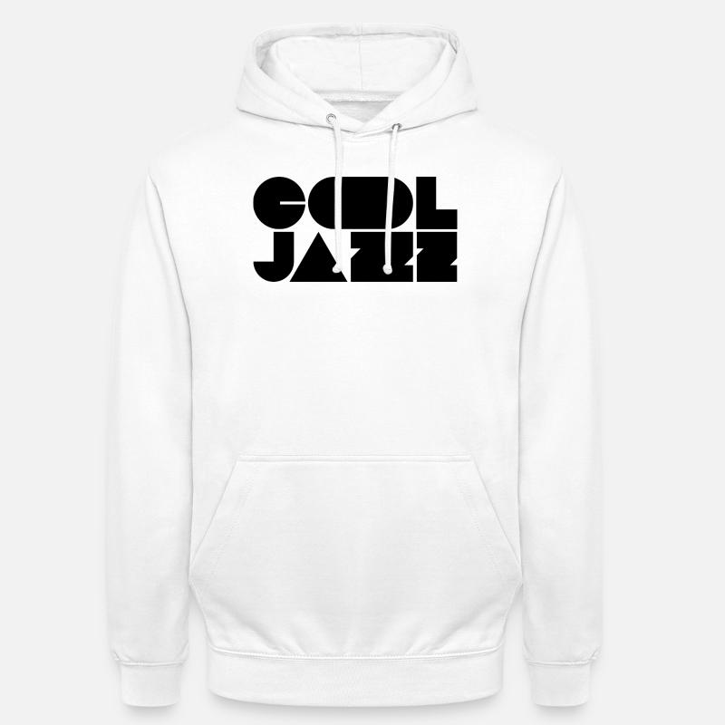 Logo jazz audacieux et cool - Sweat-shirt à capuche unisexe - blanc