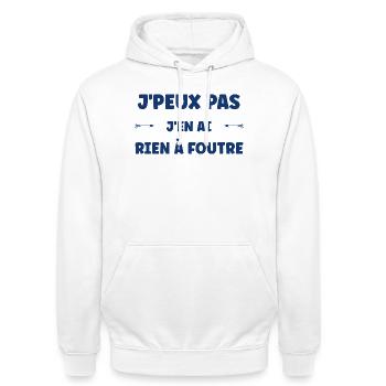 Ist mir scheißegal. - Unisex Hoodie - Weiß - Vorne - AI Model Male 185 dark (185cm) & AI Model Female 172 dark (172cm)