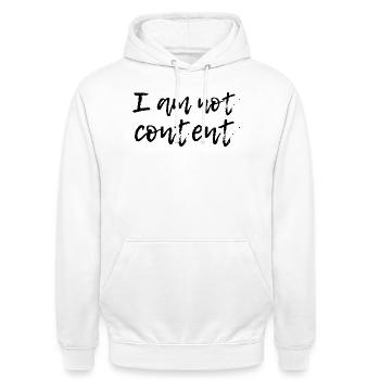Je ne suis pas content - Script manuscrit émotionnel - Sweat-shirt à capuche unisexe - blanc - Devant - AI Model Male 185 dark (185cm) & AI Model Female 172 dark (172cm)