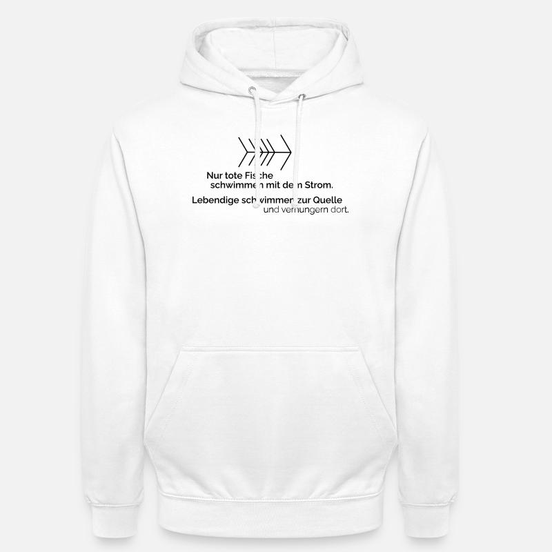 Mit dem Strom - Unisex Hoodie - Weiß