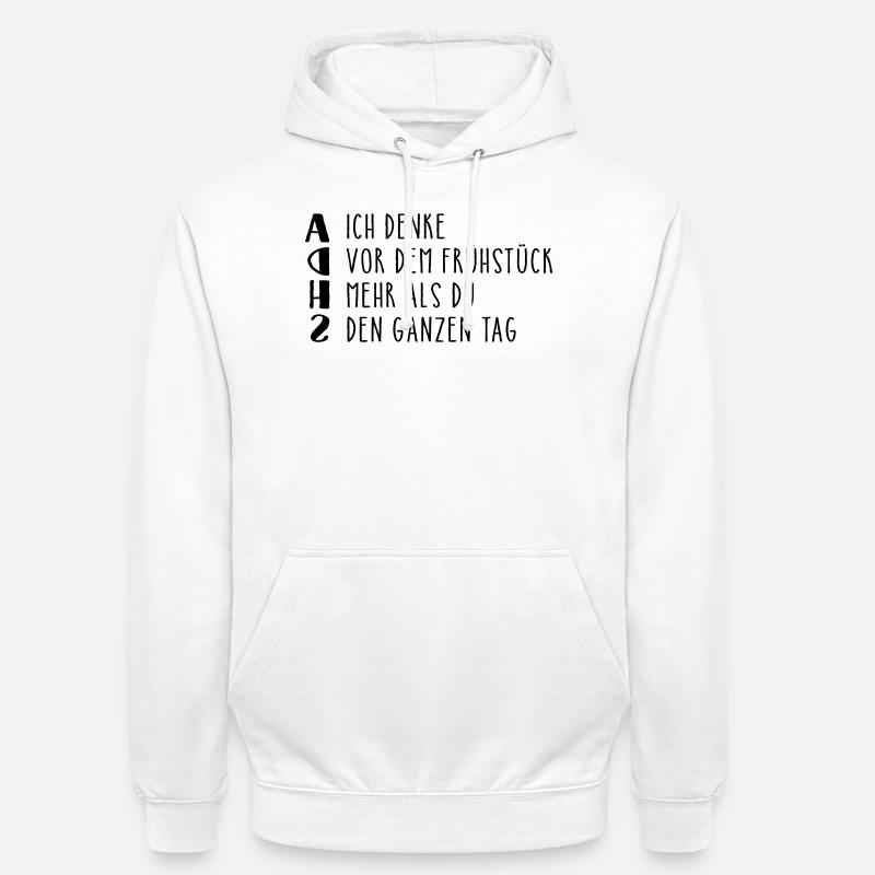 Déclaration provocante sur le TDAH - Sweat-shirt à capuche unisexe - blanc