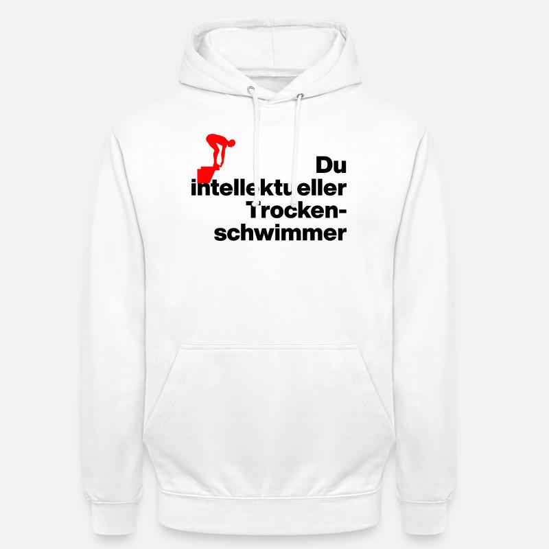ESPÈCE DE NAGEUR SEC INTELLIGENT. SARCASME - Sweat-shirt à capuche unisexe - blanc