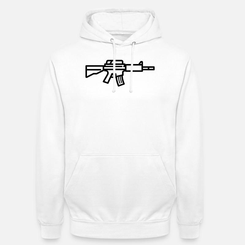 mitraillette - Sweat-shirt à capuche unisexe - blanc