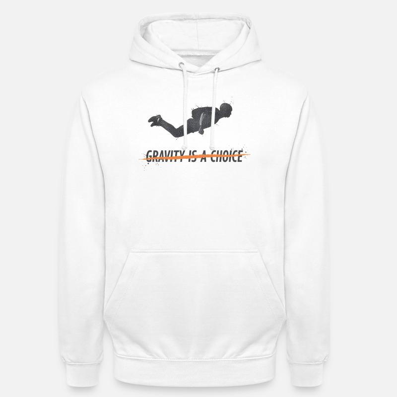 Plongez dans la gravité : un choix - Sweat-shirt à capuche unisexe - blanc