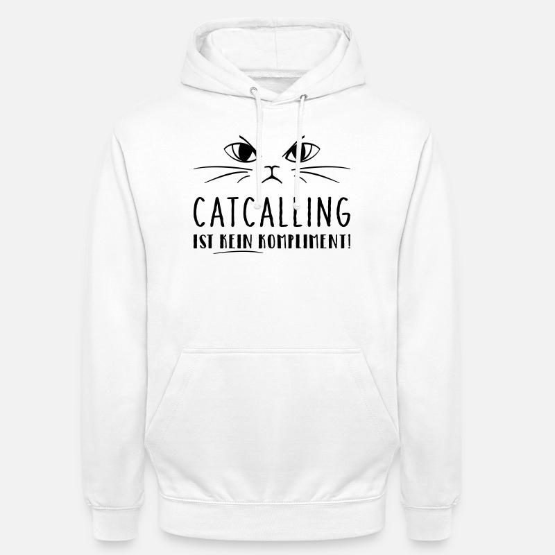 Catcalling er ikke et kompliment! - Luvtröja unisex - vit