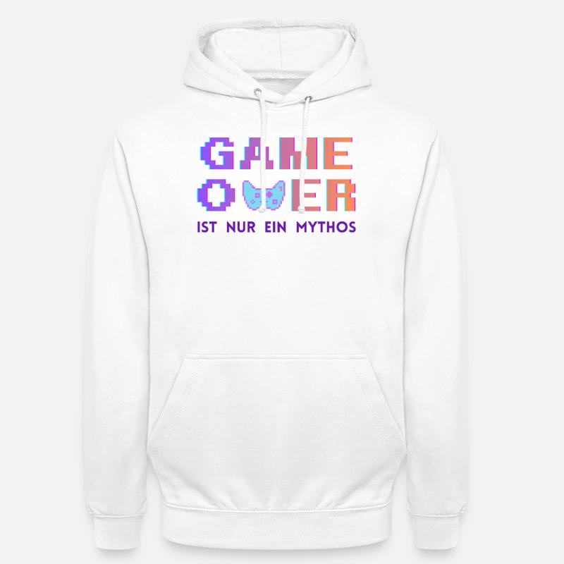 Game Over Mythos Pixel Gradient - Sweat-shirt à capuche unisexe - blanc