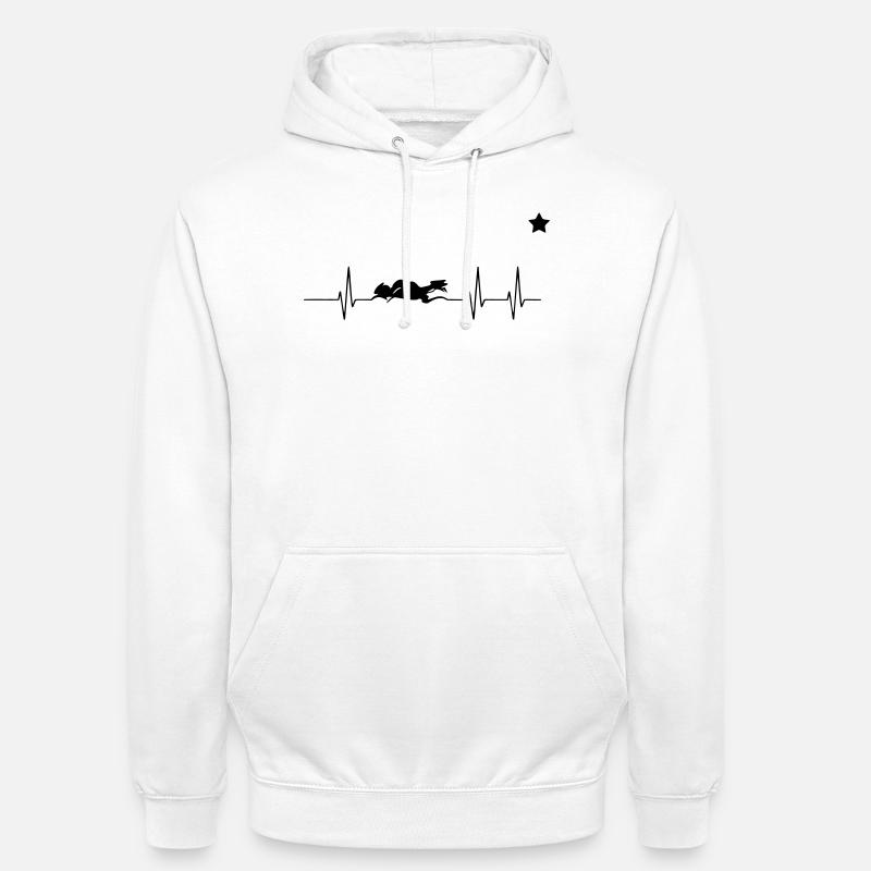 Cœur de vélo Devise - Sweat-shirt à capuche unisexe - blanc