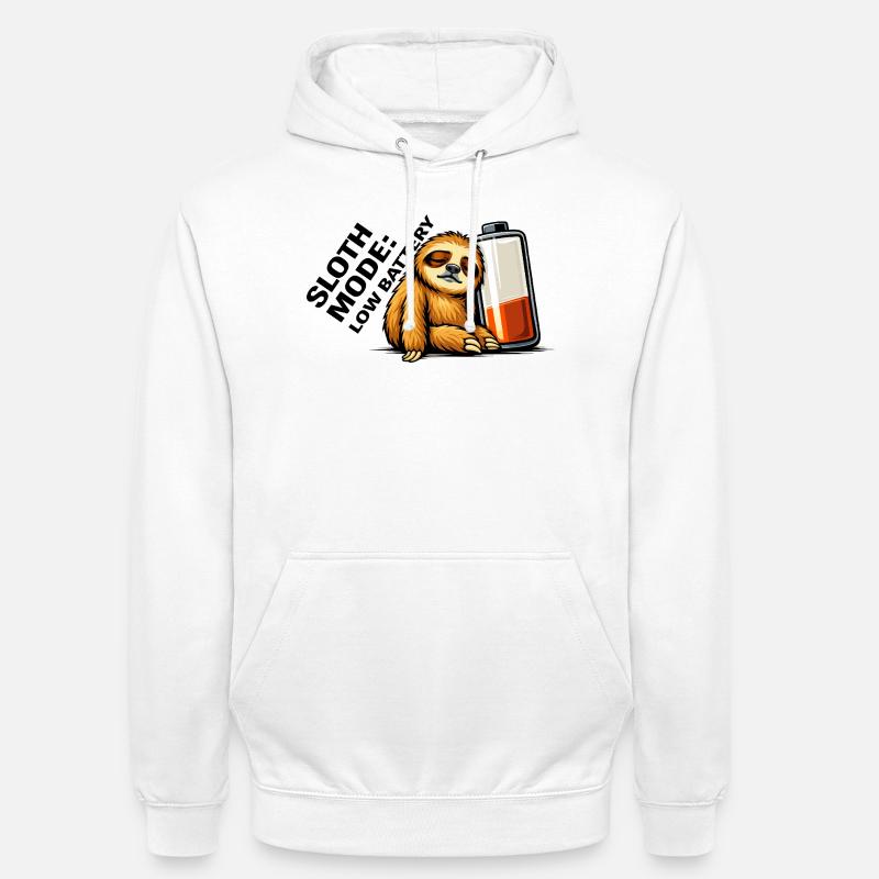 Sloth og juiceflaske-chill - Unisex-hettegenser - hvit