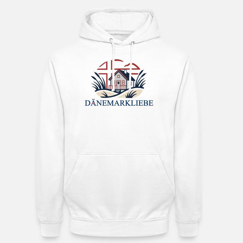 Dänemarkliebe - Ein Statement mit Aussagekraft - Unisex Hoodie - Weiß