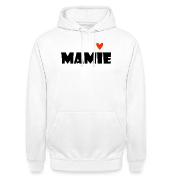 GRANNY. MAMMA. GRANDMOTHER. MOTHER'S DAY. GIFT - Unisex Hoodie - white - Front - AI Model Male 185 dark (185cm) & AI Model Female 172 dark (172cm)