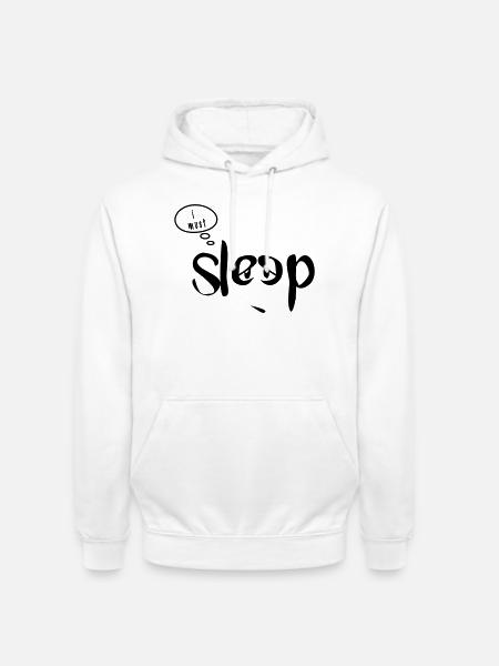 i am so sleepy - Unisex Hoodie - Weiß