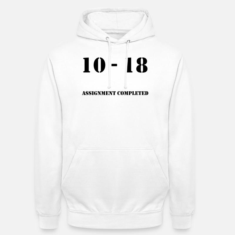 10-18_MP_Assignment_completed - Sweat-shirt à capuche unisexe - blanc