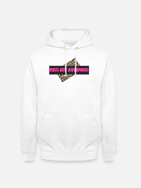 Kiss My Attitude - Unisex Hoodie - Weiß