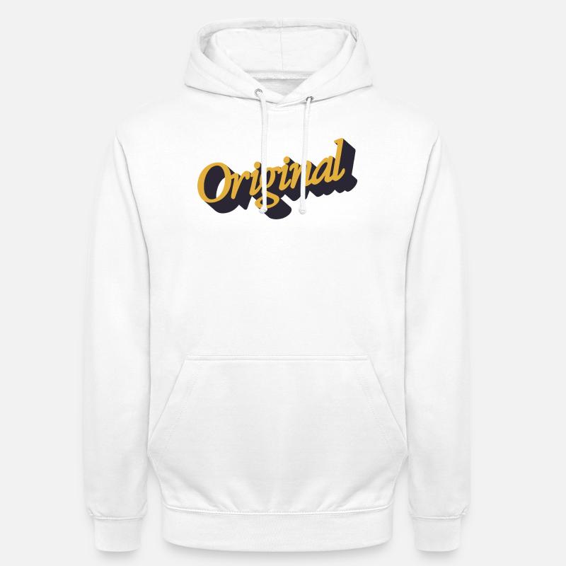 Original bogstav - Hættetrøje unisex - hvid