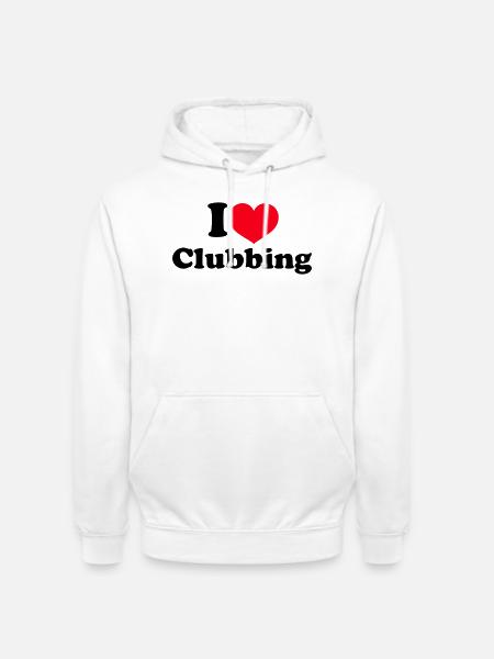 I Love Clubbing - Unisex Hoodie - white