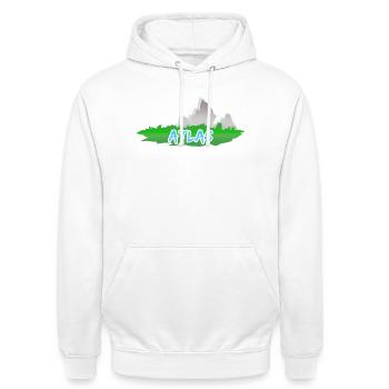 Design - Unisex Hoodie - white - Front - AI Model Male 185 dark (185cm) & AI Model Female 172 dark (172cm)