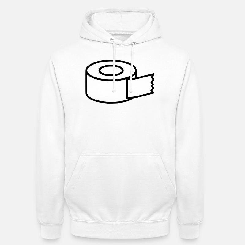 Icône d’artisanat du ruban masquant - Sweat-shirt à capuche unisexe - blanc