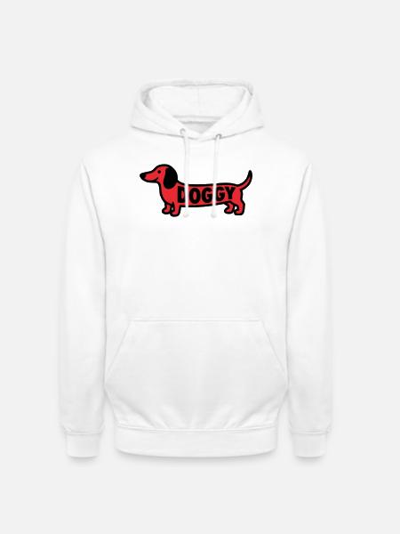 Dachshund Dog Doggy Saying Red - Unisex Hoodie - white