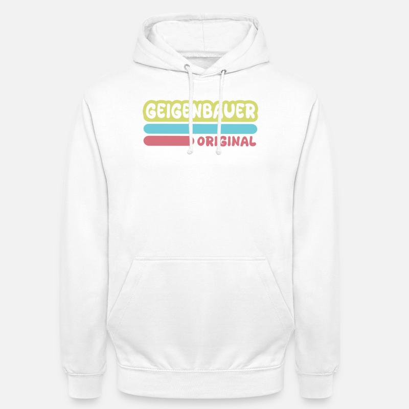 Le luthier en tant qu’expression - Sweat-shirt à capuche unisexe - blanc