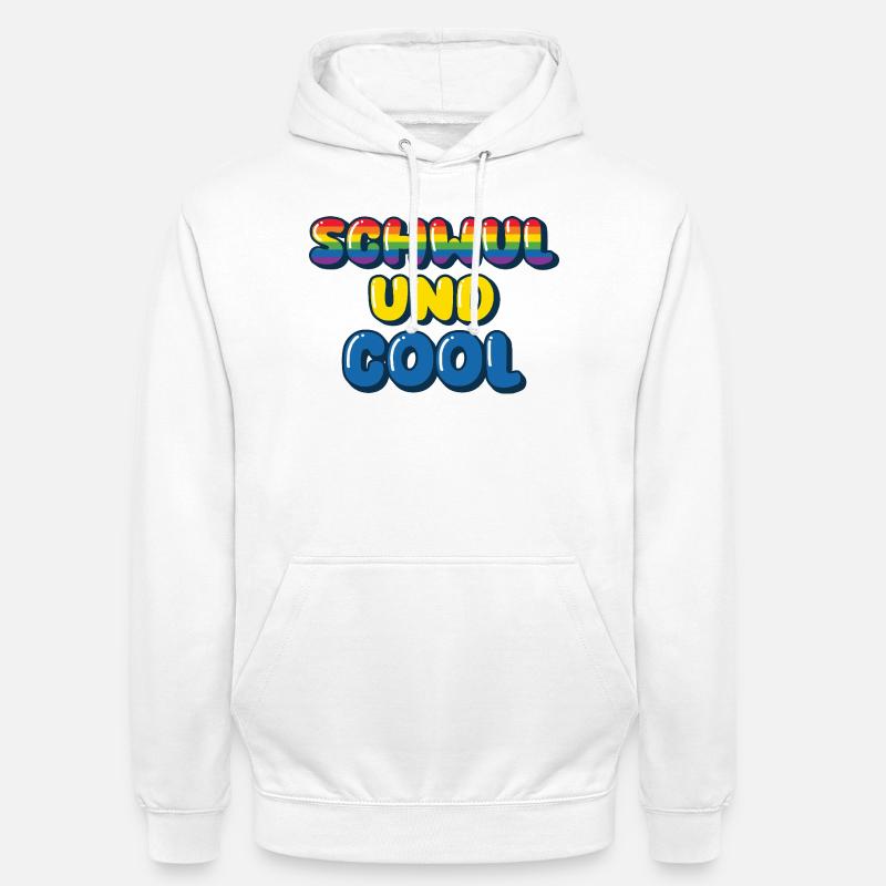 Schwul und Cool / CSD, Pride design - Unisex Hoodie - Weiß