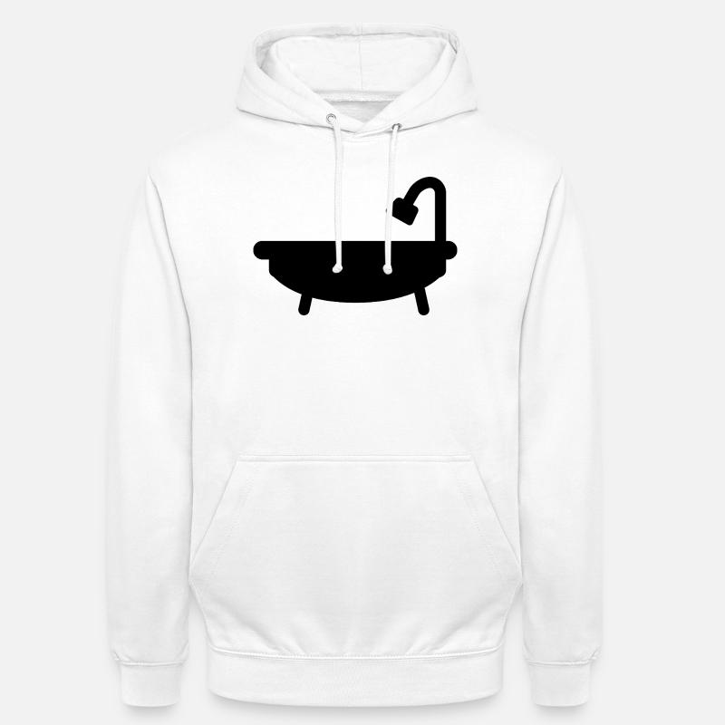 Baignoire - Sweat-shirt à capuche unisexe - blanc