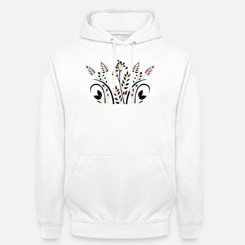 Fleur - Sweat-shirt à capuche unisexe - blanc