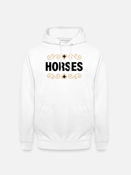 Noble Horses lettering riding - Unisex Hoodie - white